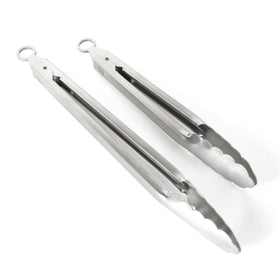 Martha Stewart Richburn dishwasher-safe tongs for easy cleanup after cooking.