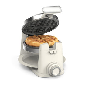 Martha Stewart rotating waffle maker in action showing 180° flip for even browning