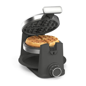 Martha Stewart rotating waffle maker in action, delivering even browning.