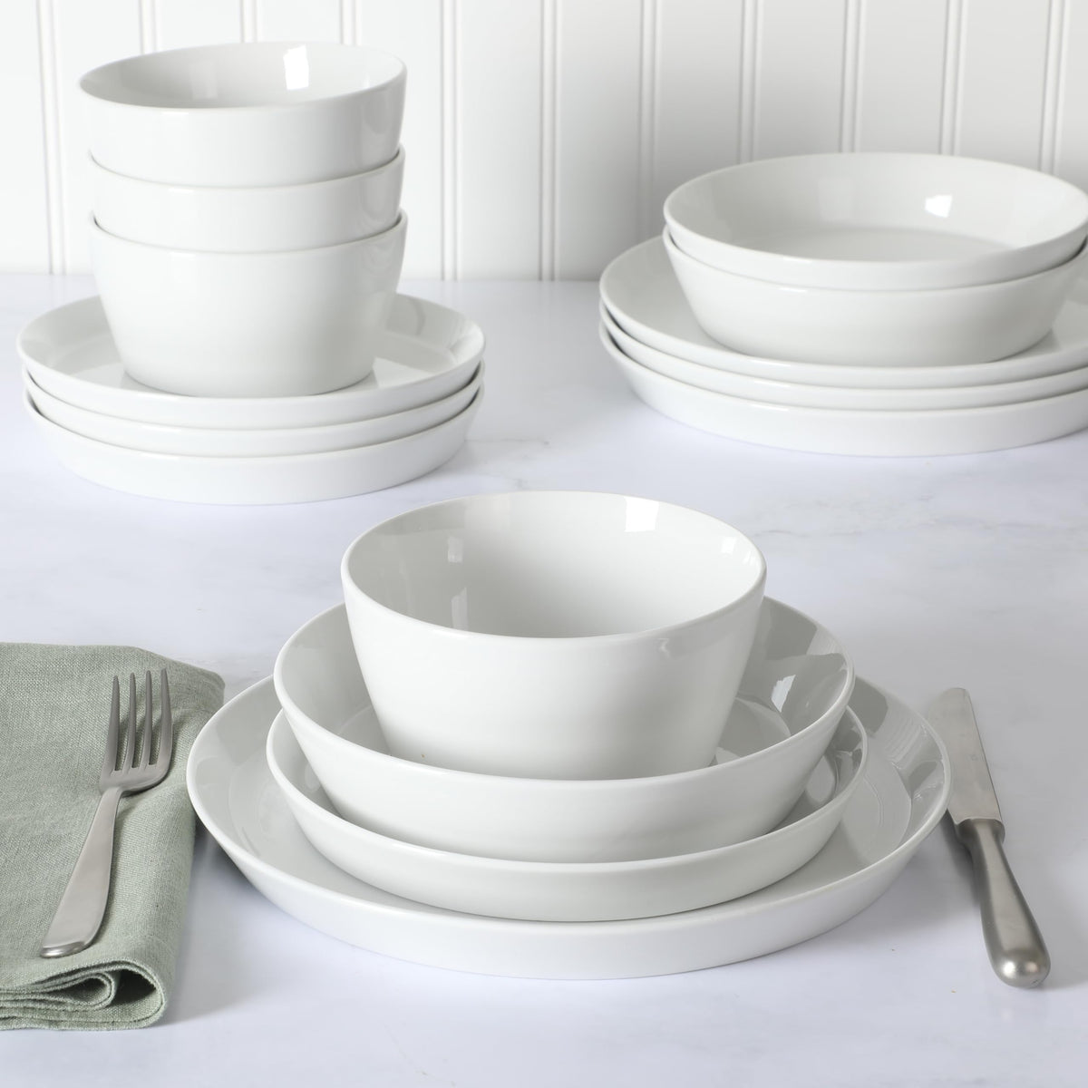 Martha Stewart Selma dessert plates showcase clean white porcelain ideal for casual desserts.