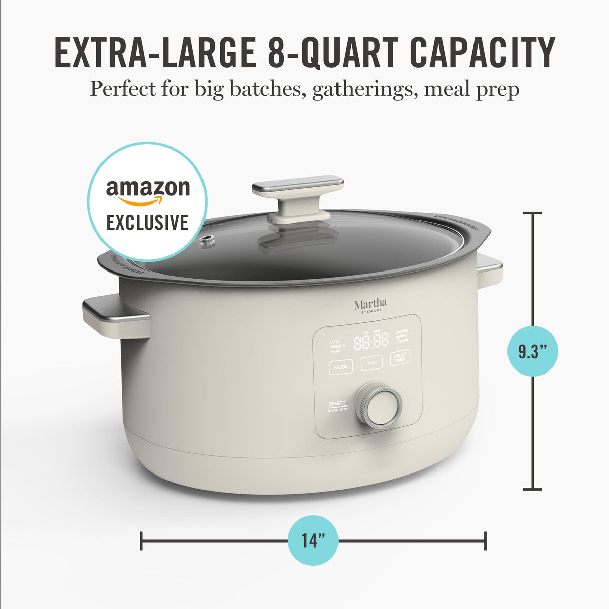 Martha Stewart delay timer helps plan meals ahead.