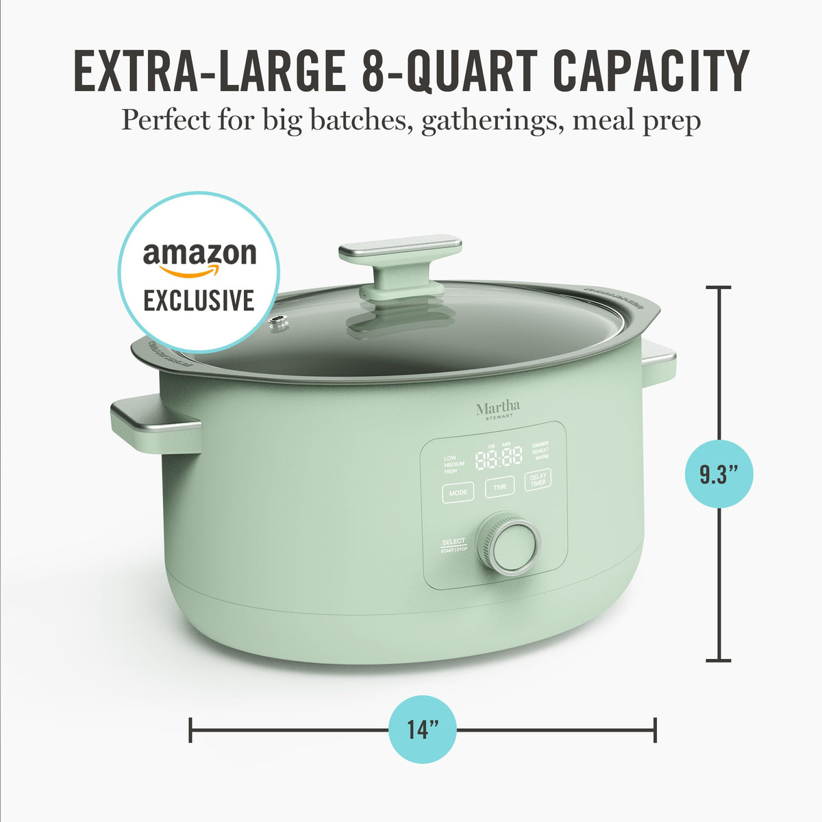 Martha Stewart simmer mode for gentle cooking of delicate dishes.