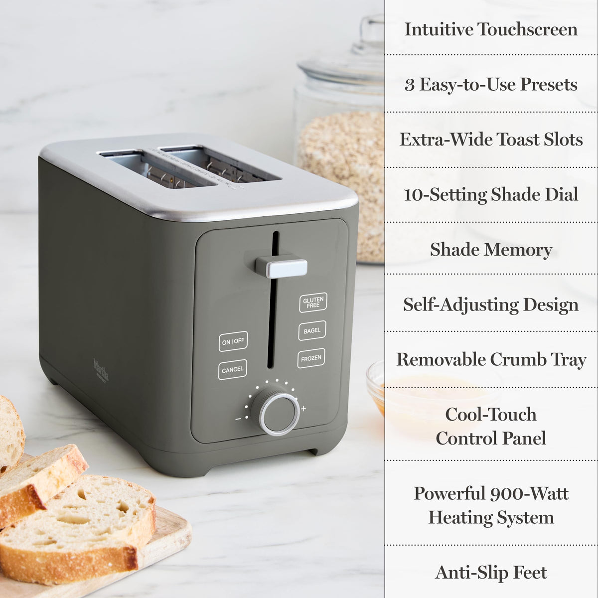 Cool-touch control panel reduces heat exposure during use.