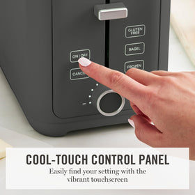 Integrated cord wrap keeps cables neatly tucked away.