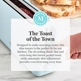 Martha Stewart toaster integrated cord wrap keeps counters tidy.