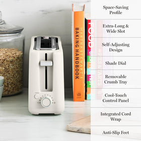 Martha Stewart integrated cord wrap keeps counters tidy.