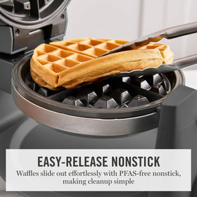 Martha Stewart waffle maker with 7-inch Belgian waffles for brunch.