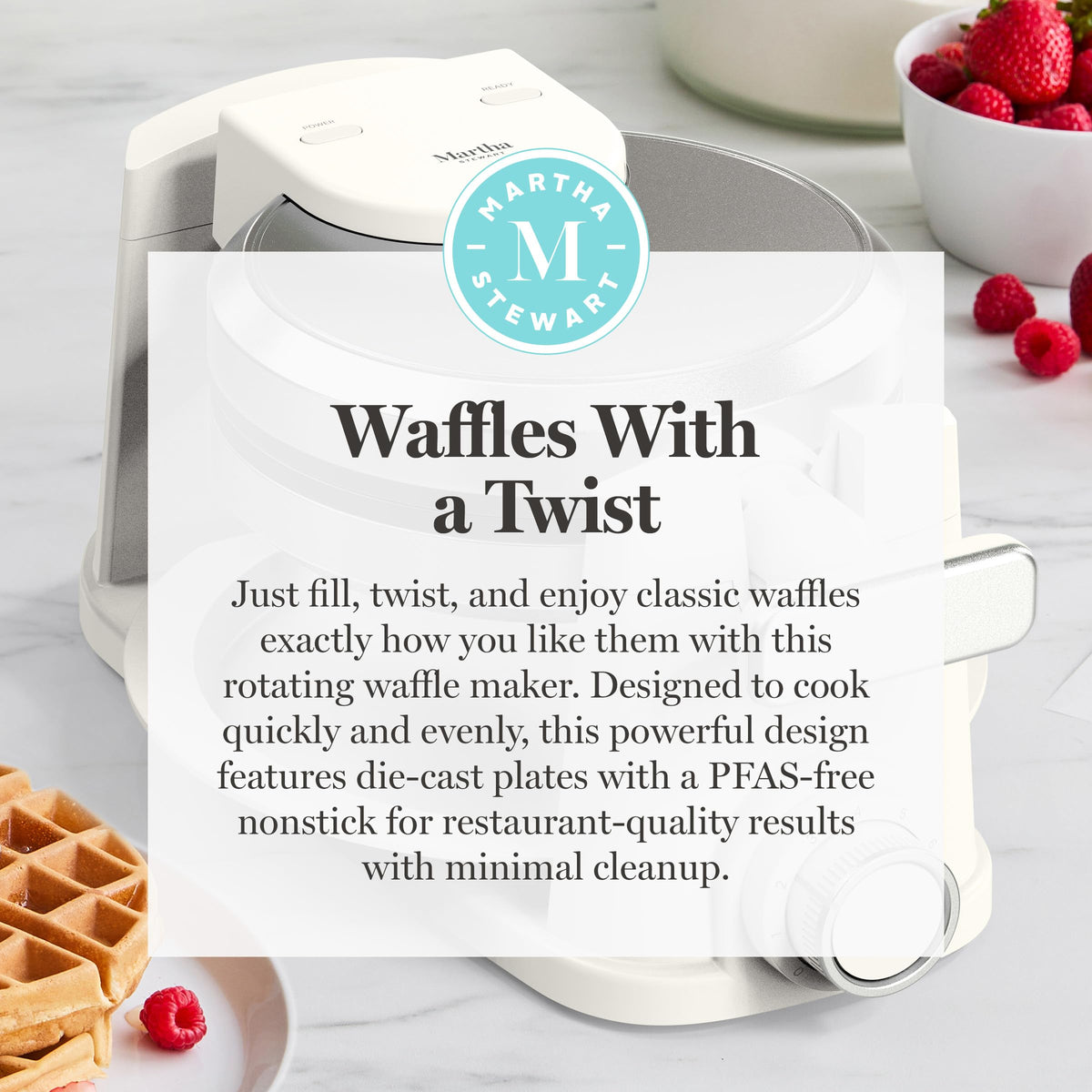 Martha Stewart folding handle for compact storage and cord wrap