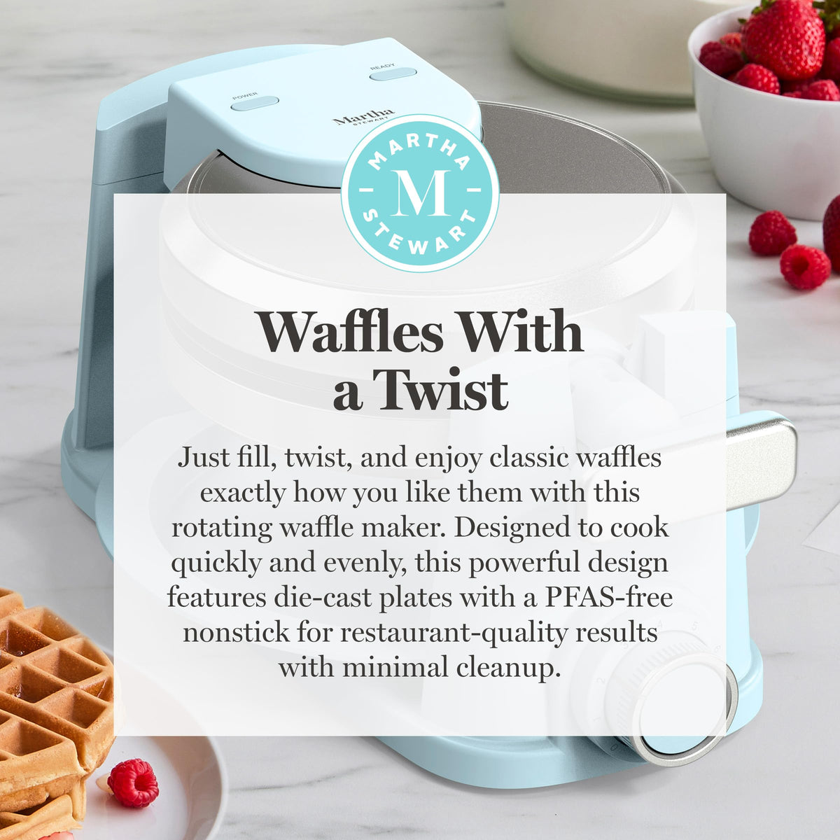 Martha Stewart folding handle and cord wrap for compact storage