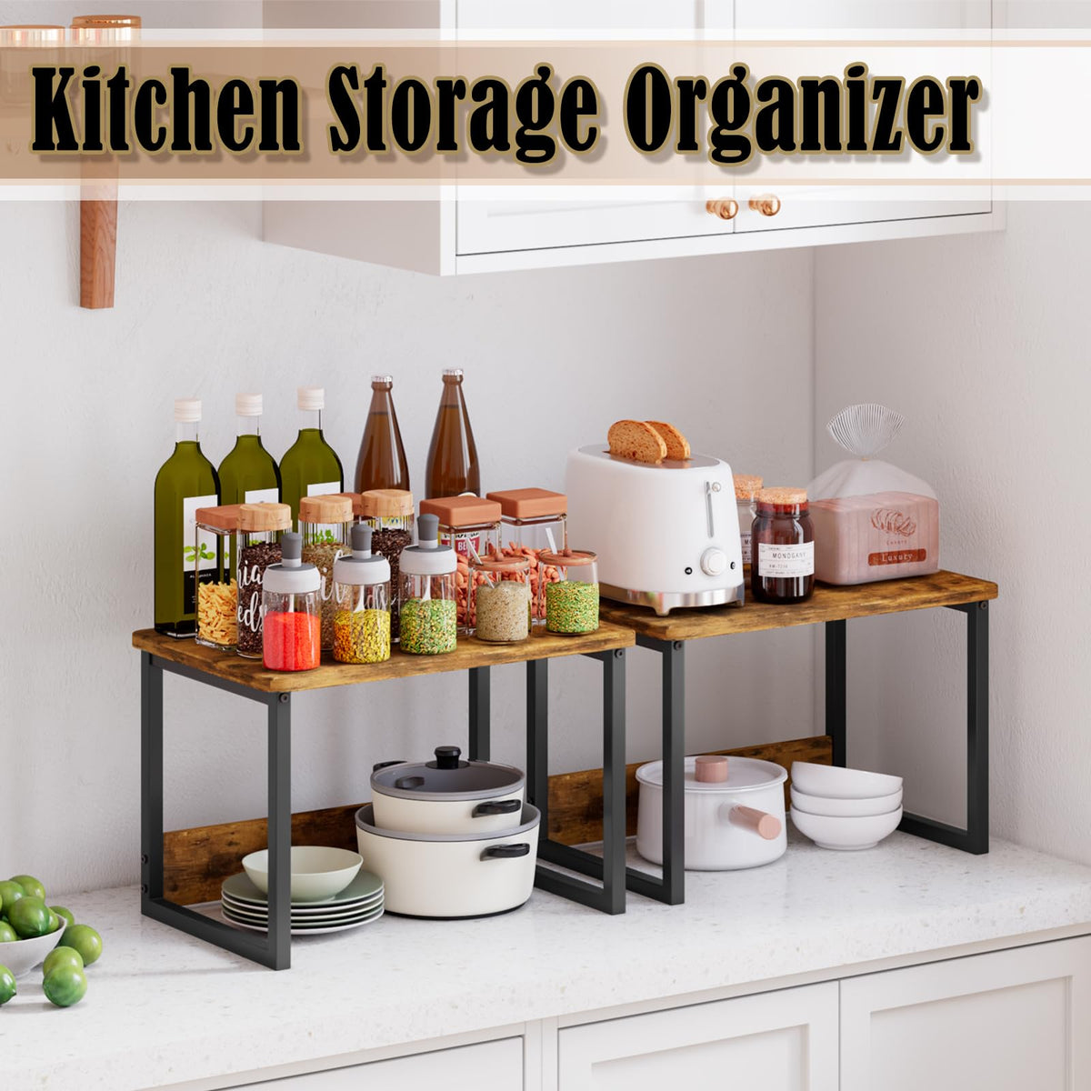 MARTY large spice rack storage for boxed grains and bottles.
