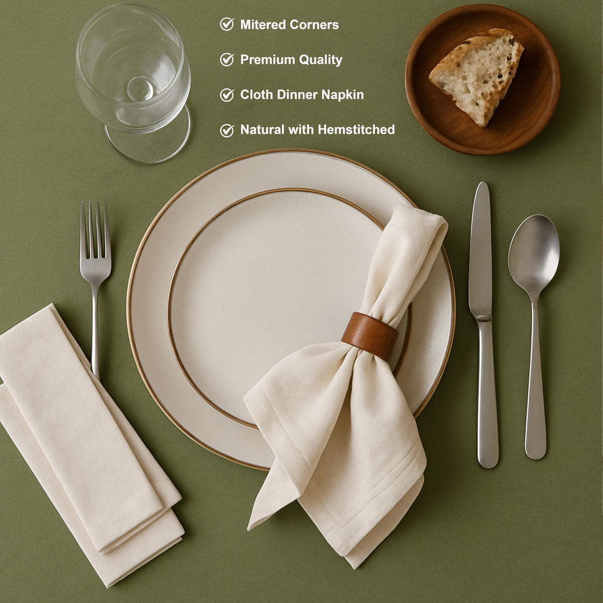 Marubhumi napkins durable cotton blend resists wrinkles and fading.