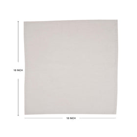 Marubhumi napkins home dining scene in cream on plates.