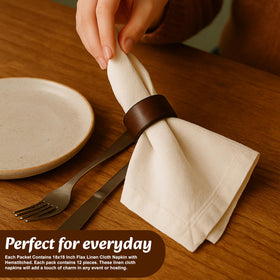 Marubhumi napkins at wedding table setting evokes premium vibe.