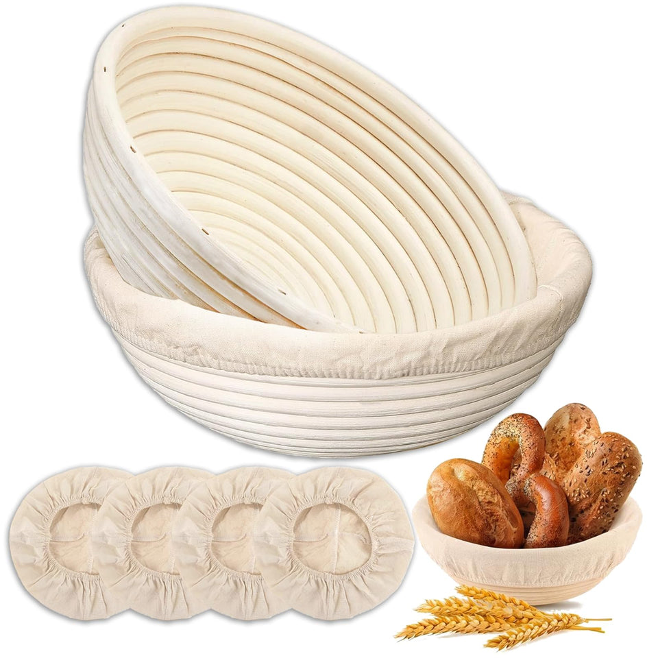 MarzeMuun Banneton 9-inch round set for authentic proofing and artisan crumb shaping