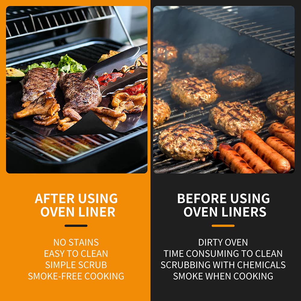 MASANIU oven liner cut-to-fit shows customizable sizing for different ovens.