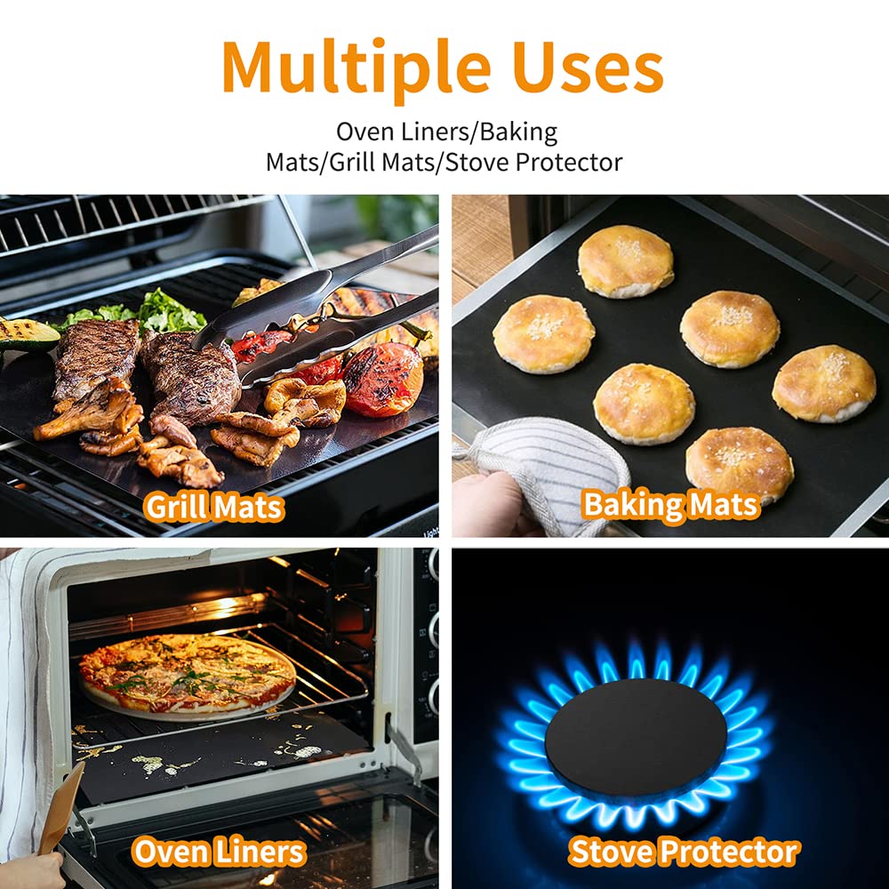 MASANIU oven liner rollable-bottom demonstrates easy cleanup after spills.