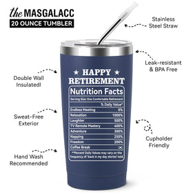 MASGALACC double-wall insulation keeps hot or cold beverages at the ideal temperature.