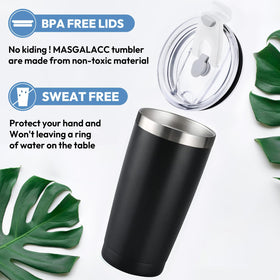 Includes MASGALACC stainless steel straw and cleaning brush with tumbler