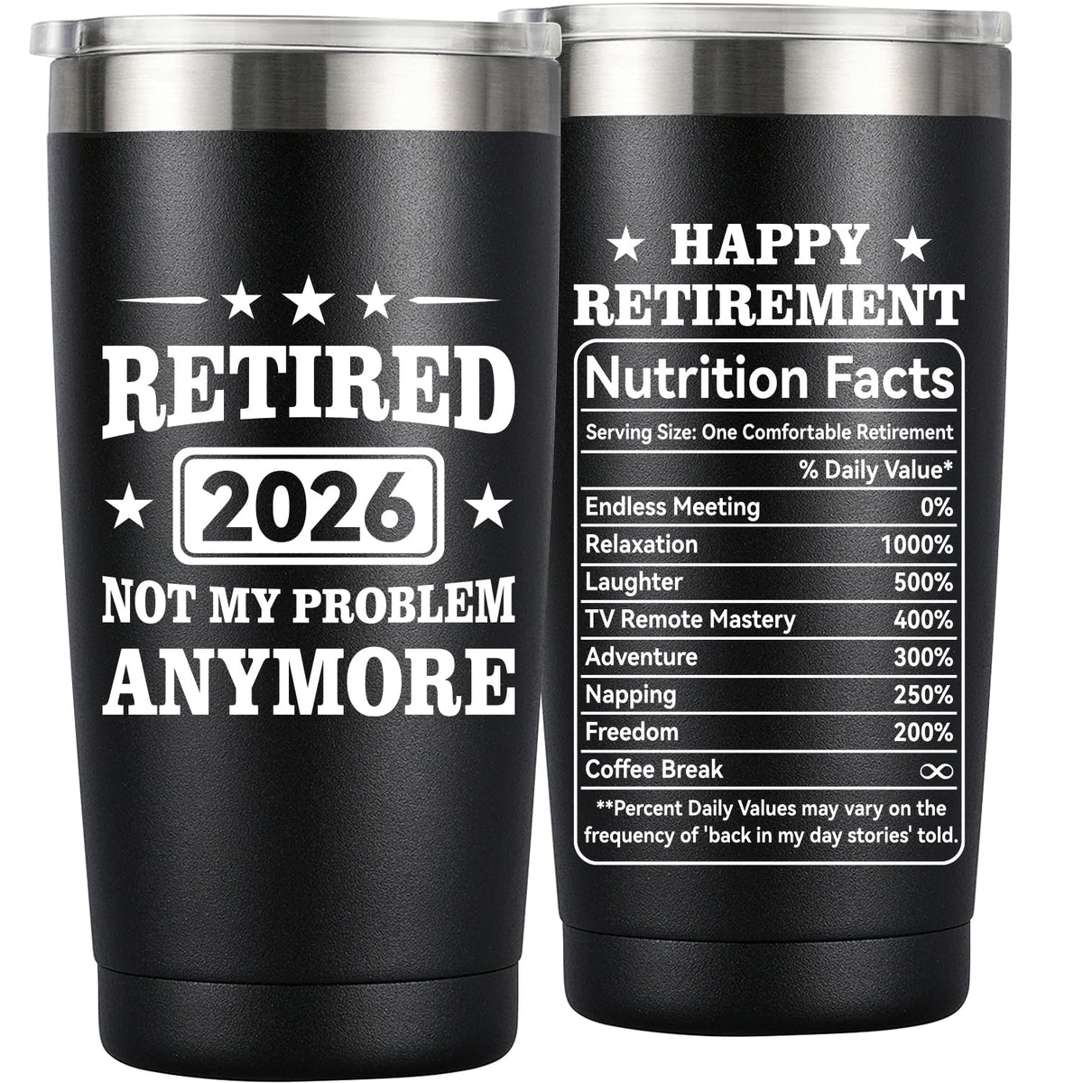 MASGALACC retirement tumbler front design for celebrations and daily coffee
