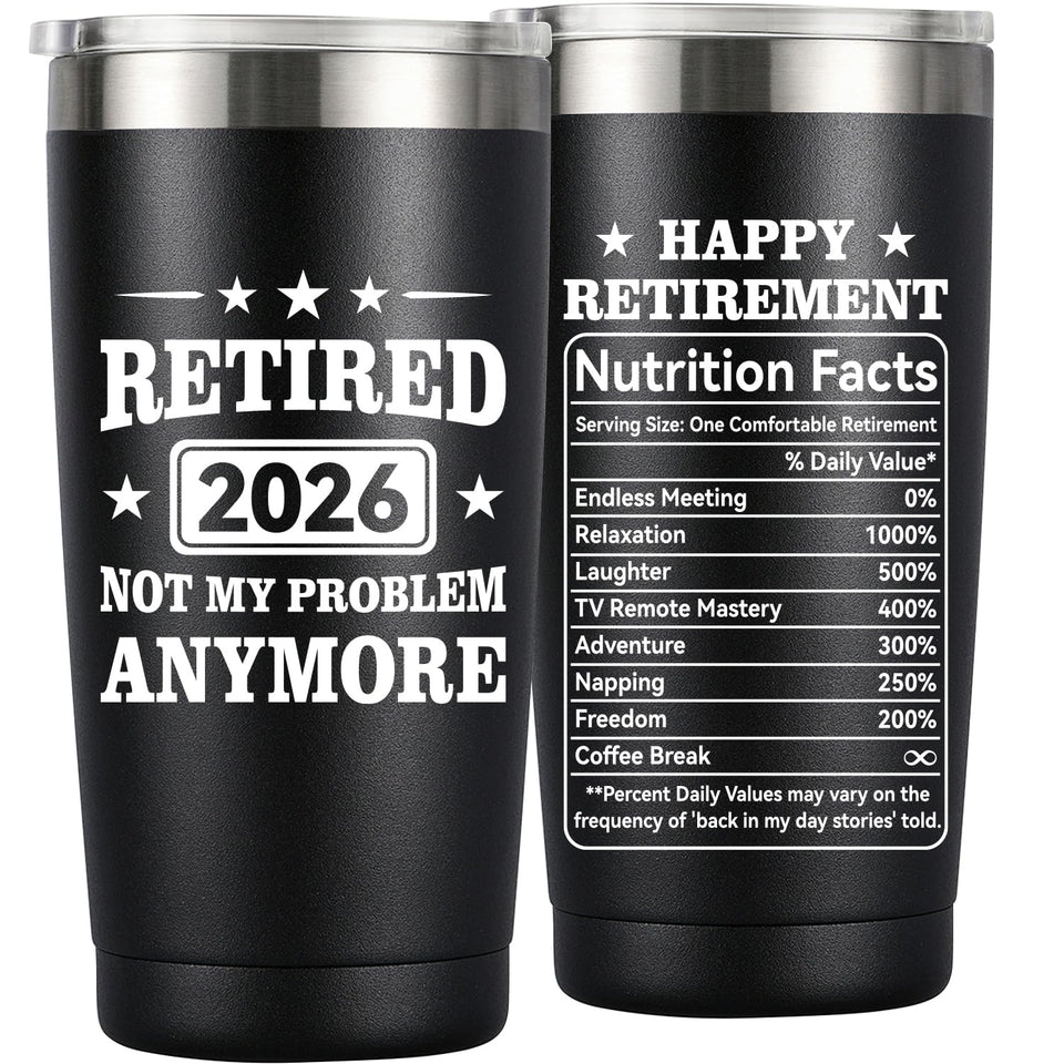 MASGALACC retirement tumbler front design for celebrations and daily coffee