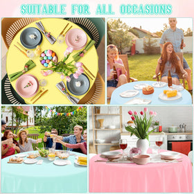 MASHAN baby shower decor tablecloth creates colorful themes for memorable parties.