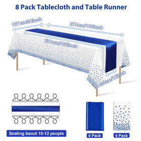 MASHAN blue satin table runner shows silky texture for elegant tables