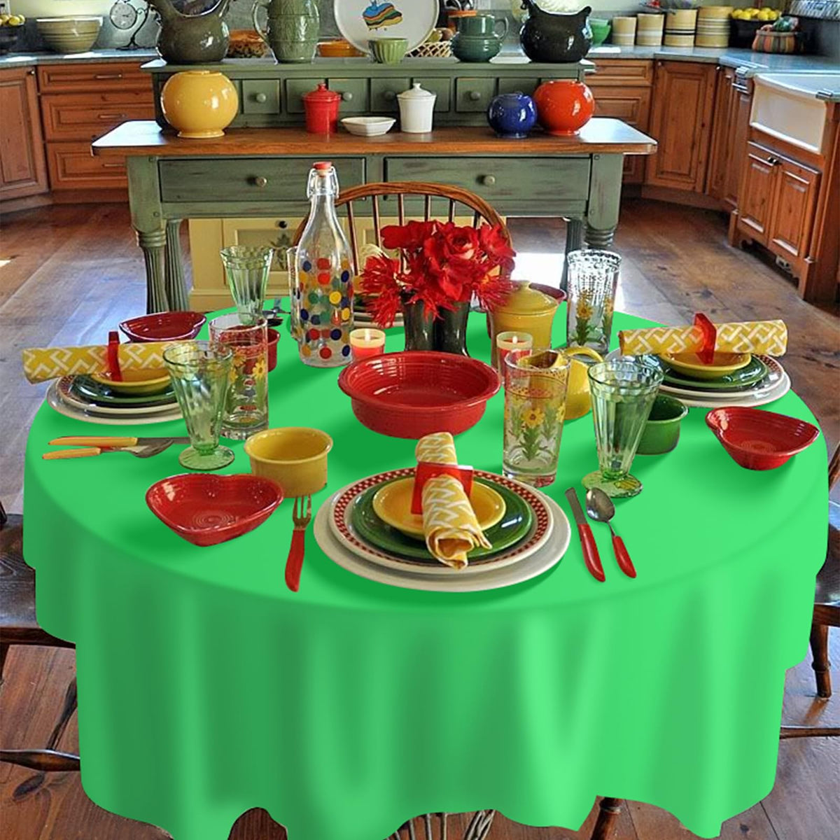MASHAN Dia de los Muertos tablecloth adds festive color to celebrations.