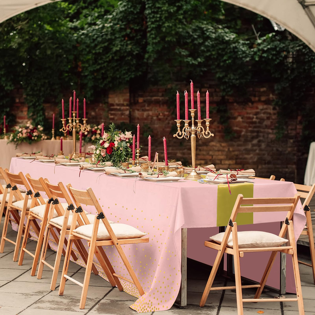 MASHAN disposable PEVA tablecloth – waterproof, wrinkle-resistant coverage