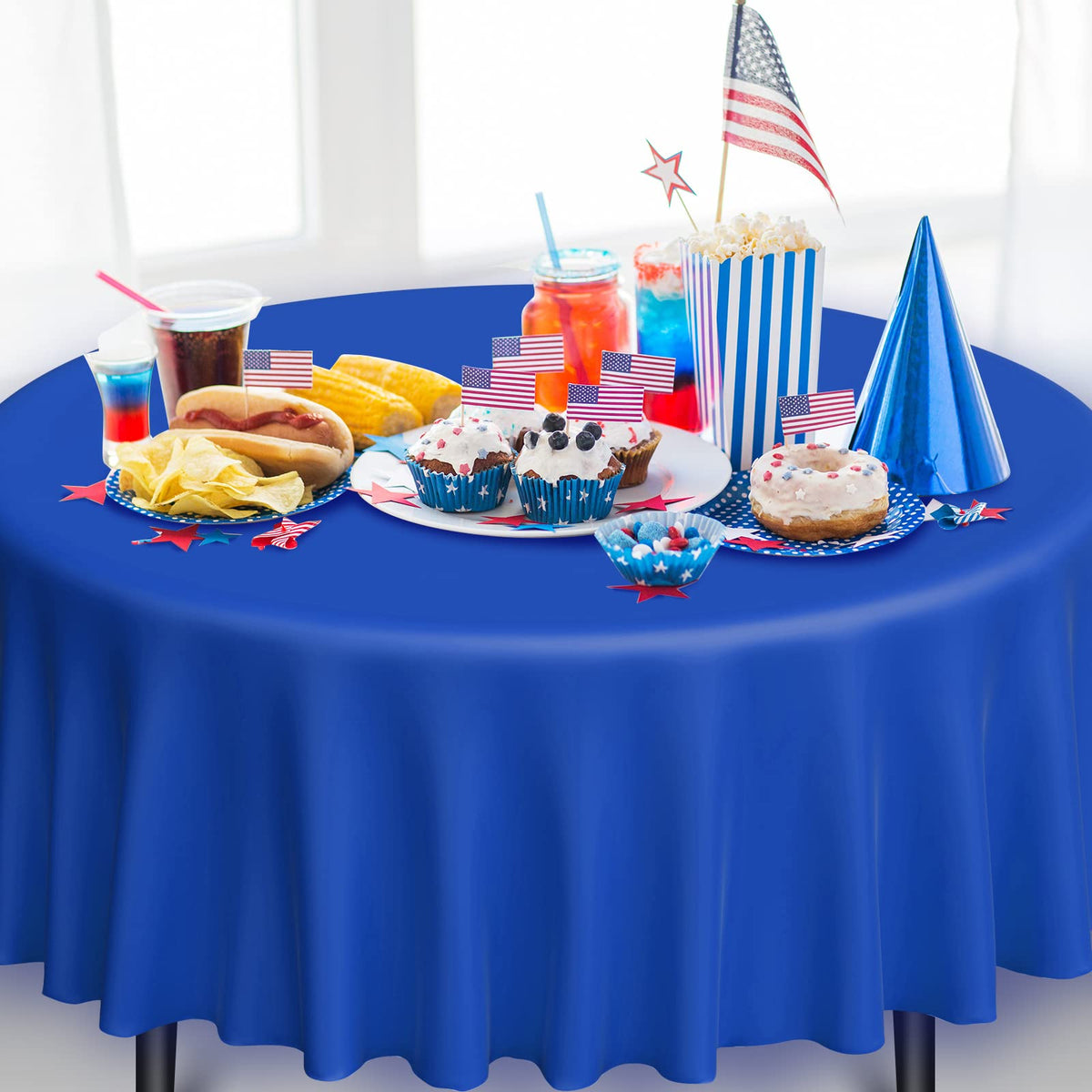 MASHAN disposable 84 inch tablecloth offers quick cleanup after events