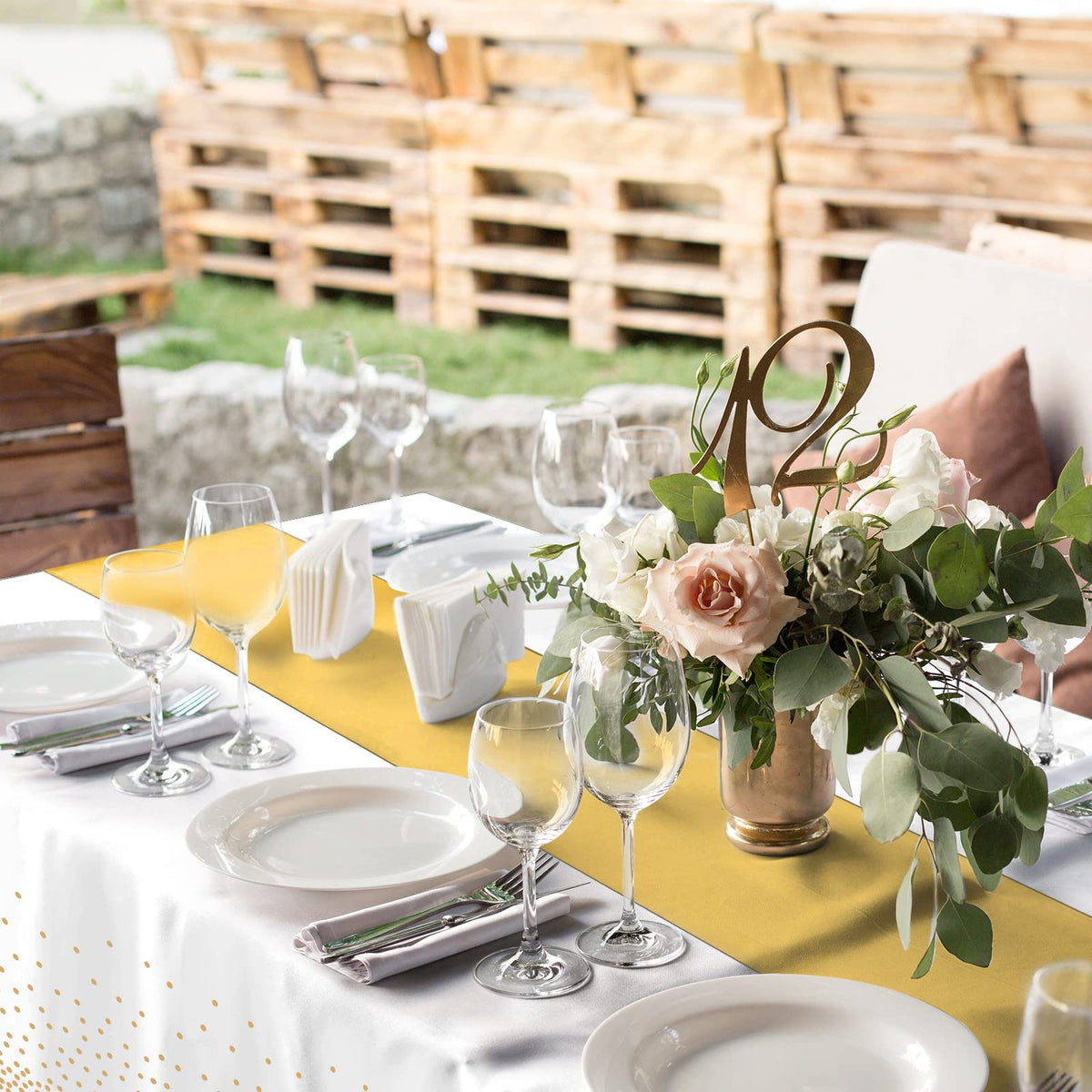 MASHAN durable, gloss-stable table decor for long-lasting event ambiance