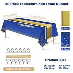 MASHAN gold satin table runner 12x108 inches adds luxe shine to events