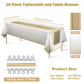 MASHAN gold satin table runner adds smooth elegance to event setup