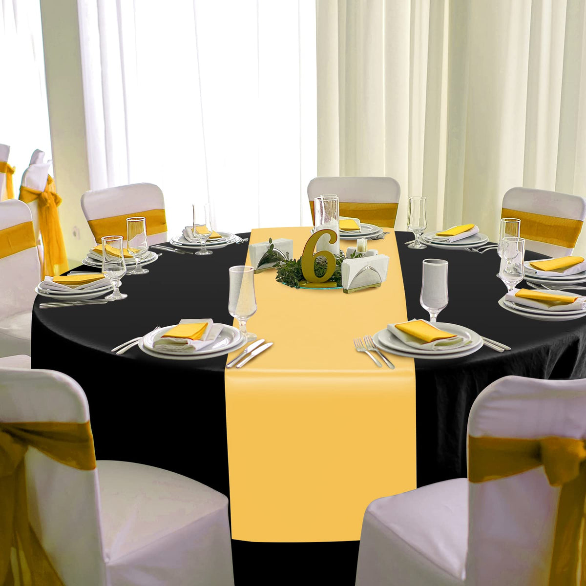 MASHAN gold satin runner close-up showing silky texture and sheen