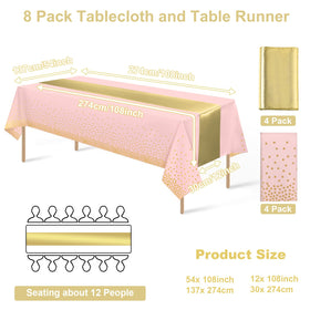 MASHAN gold satin table runner – silky finish adds elegant table drama