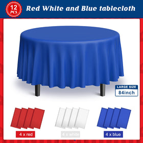 MASHAN Independence Day round tablecloth adds color while protecting surfaces