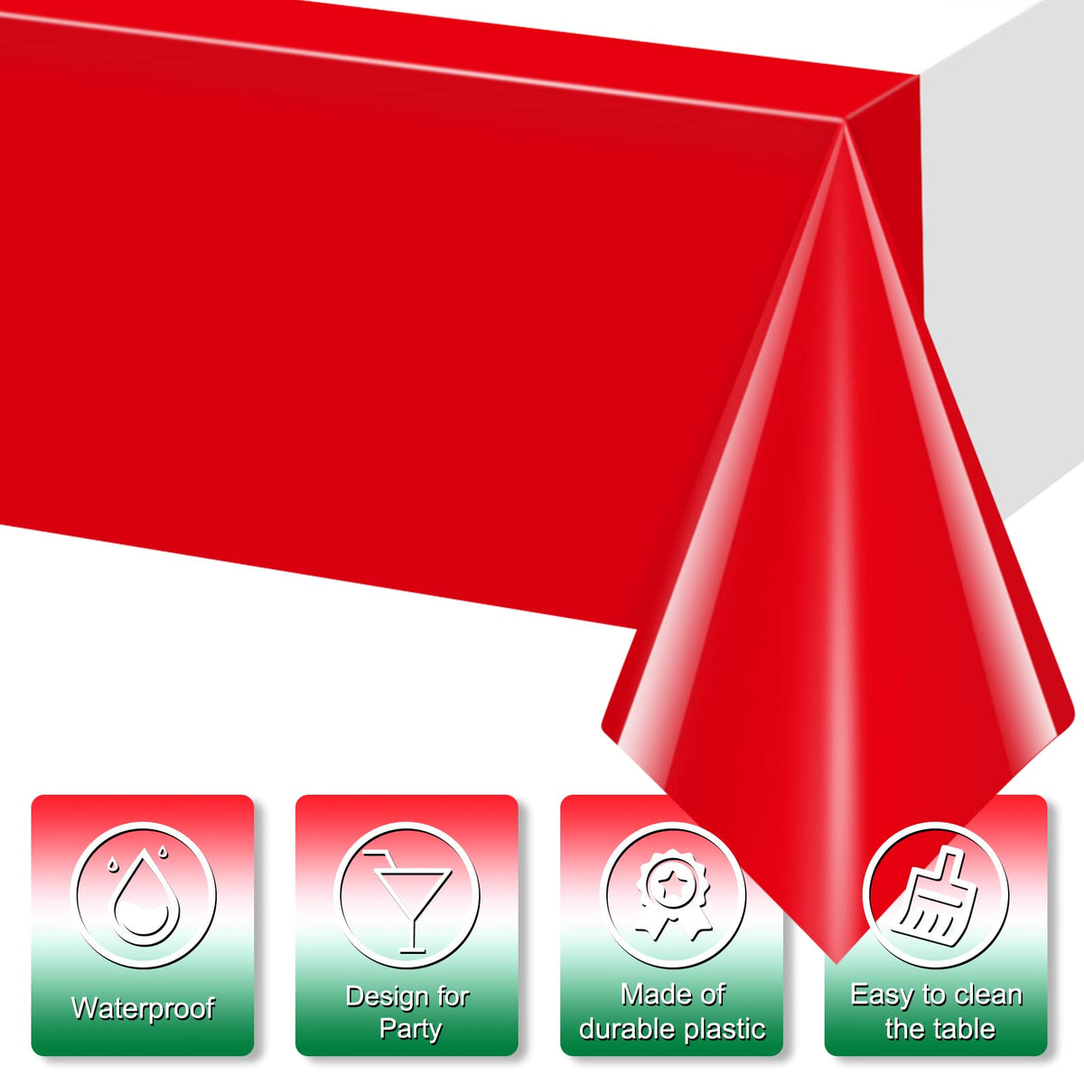Mashan Italian flag tablecloth waterproof close-up demonstrates tear resistance and easy cleanup.