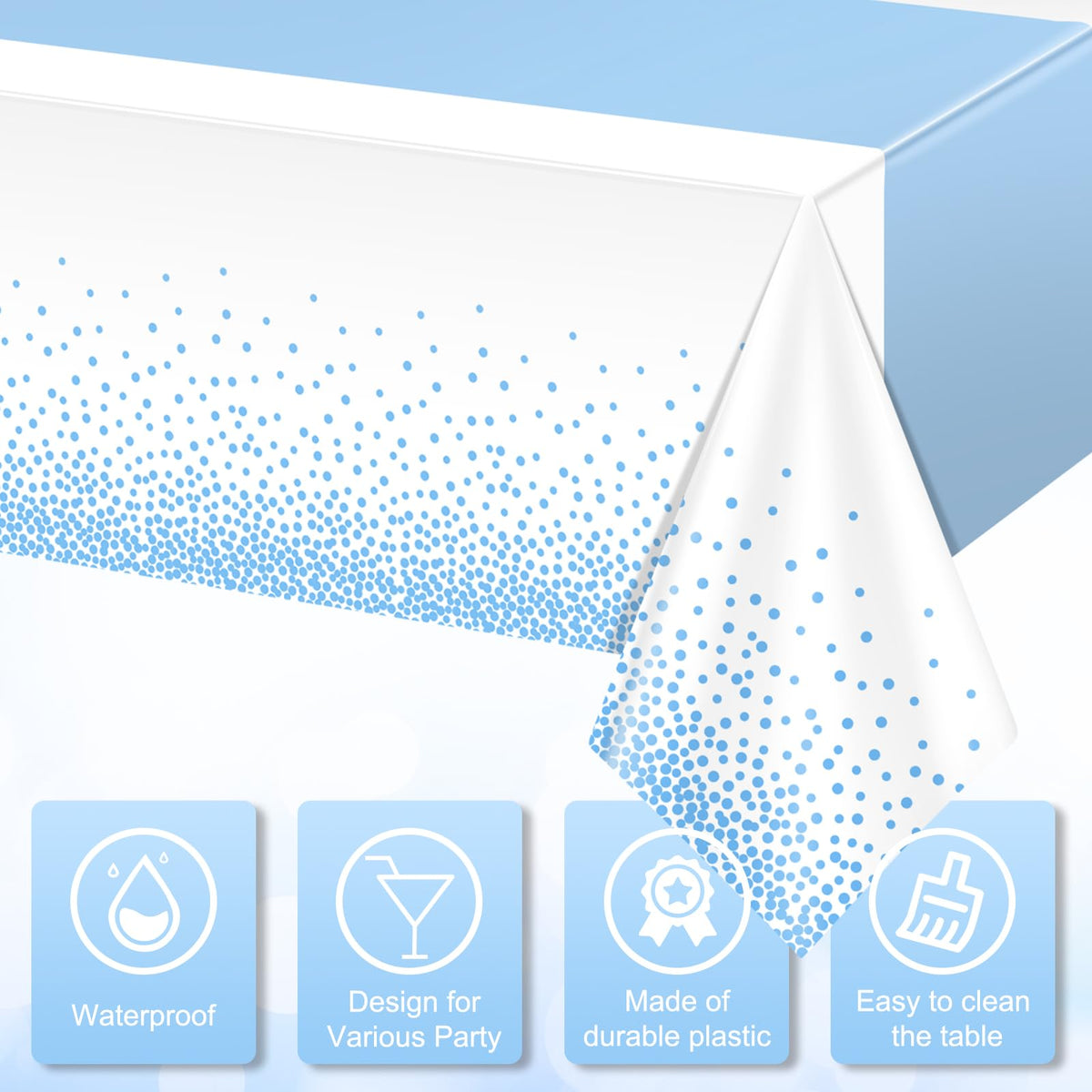 MASHAN light-blue runner center image for focused centerpiece look