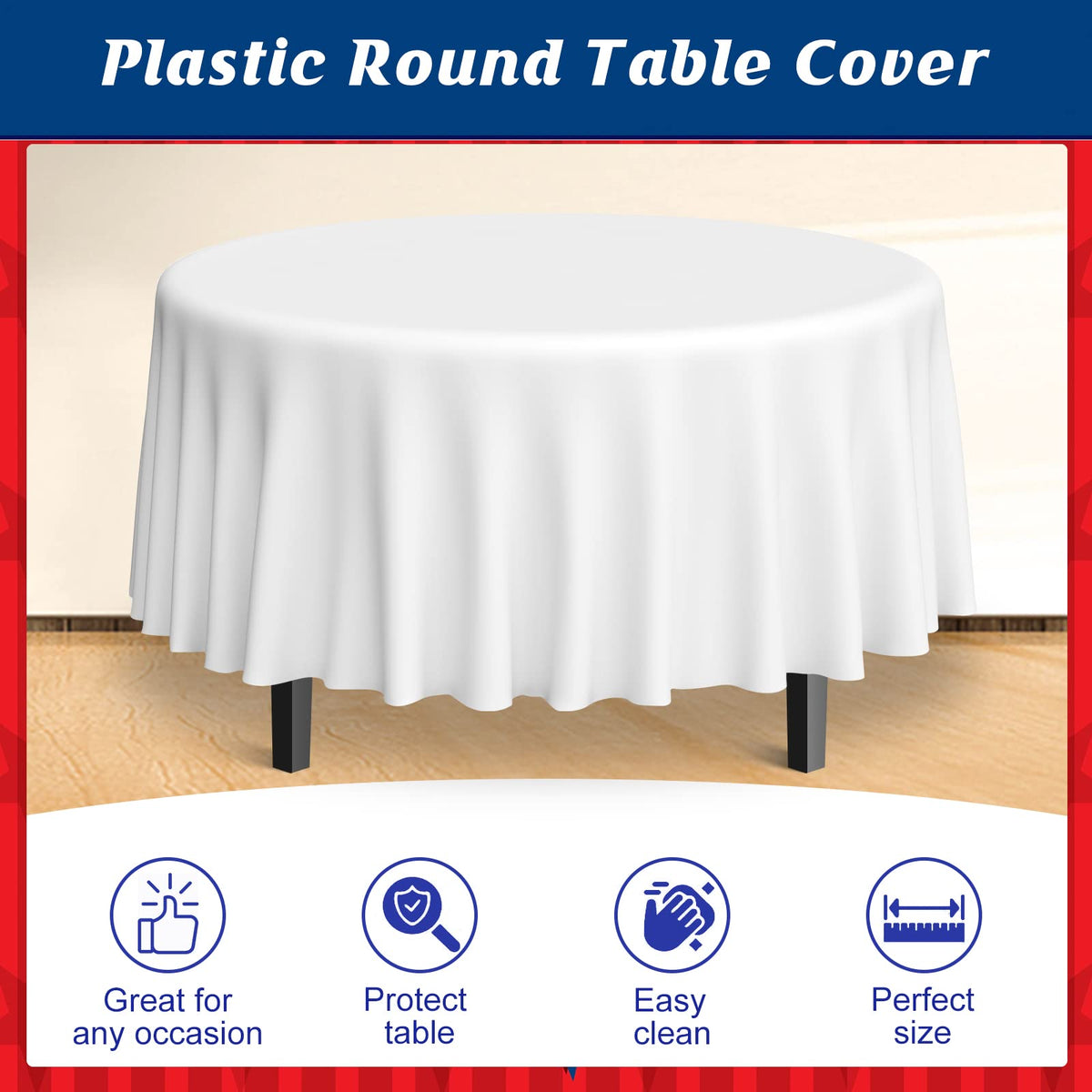 MASHAN Memorial Day tablecloth provides waterproof coverage for messy meals