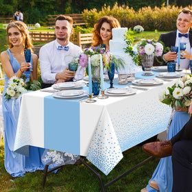 MASHAN outdoor-friendly disposable table cover for easy cleanup