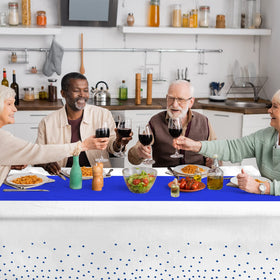 MASHAN waterproof PEVA tablecloth close-up shows stain resistance