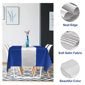 MASHAN packaging shows four tablecloths and four runners for easy setup