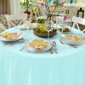 MASHAN pastel round tablecloth light green for fresh dessert displays