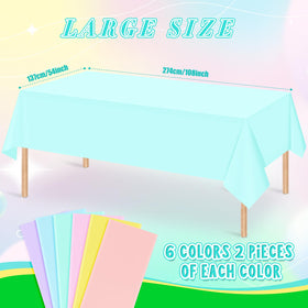 MASHAN purple pastel tablecloth roll-out on table for elegant look