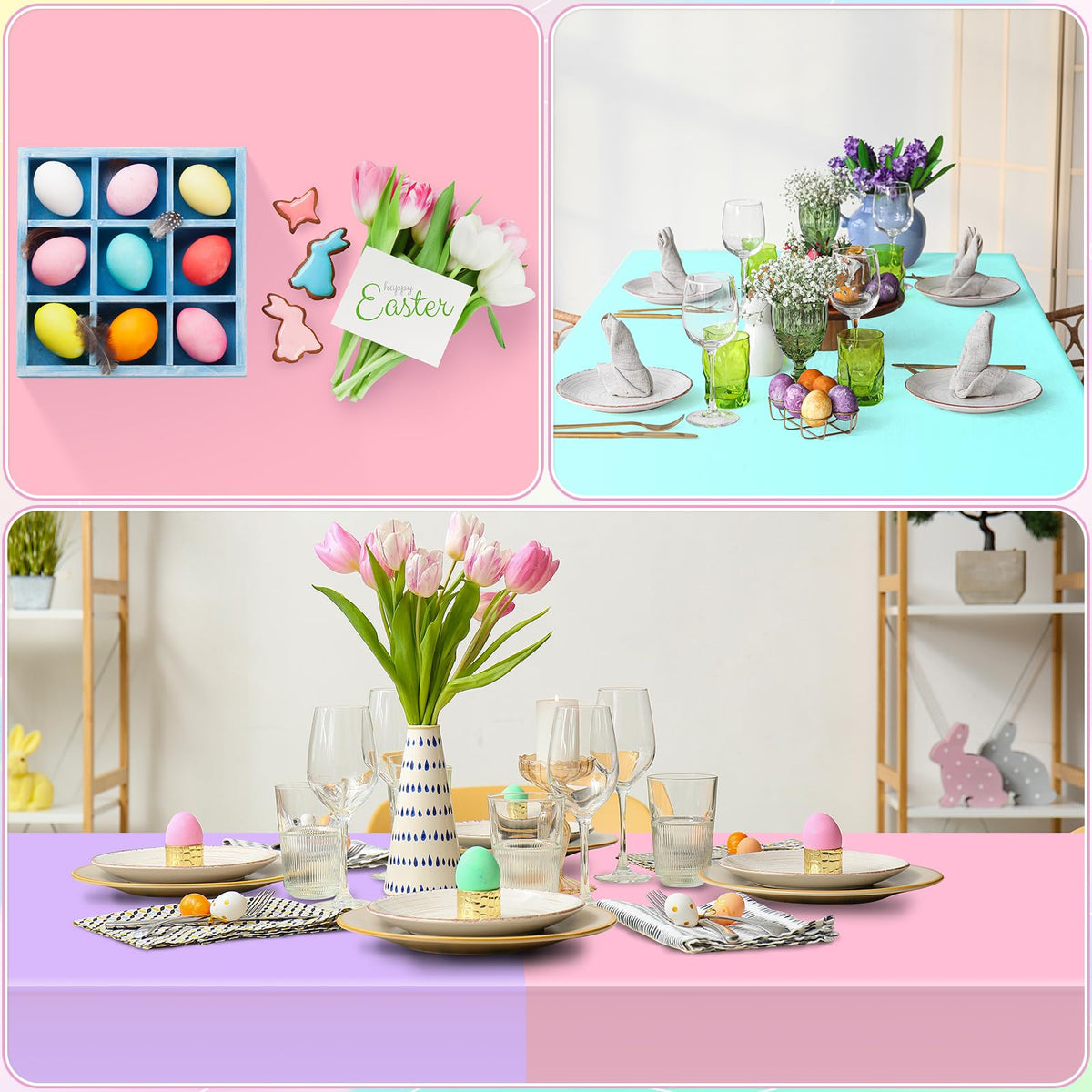 MASHAN rainbow-view pastel tablecloth for versatile themes