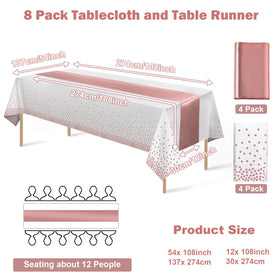 Mashan rose gold satin table runner adds silky shine to decor