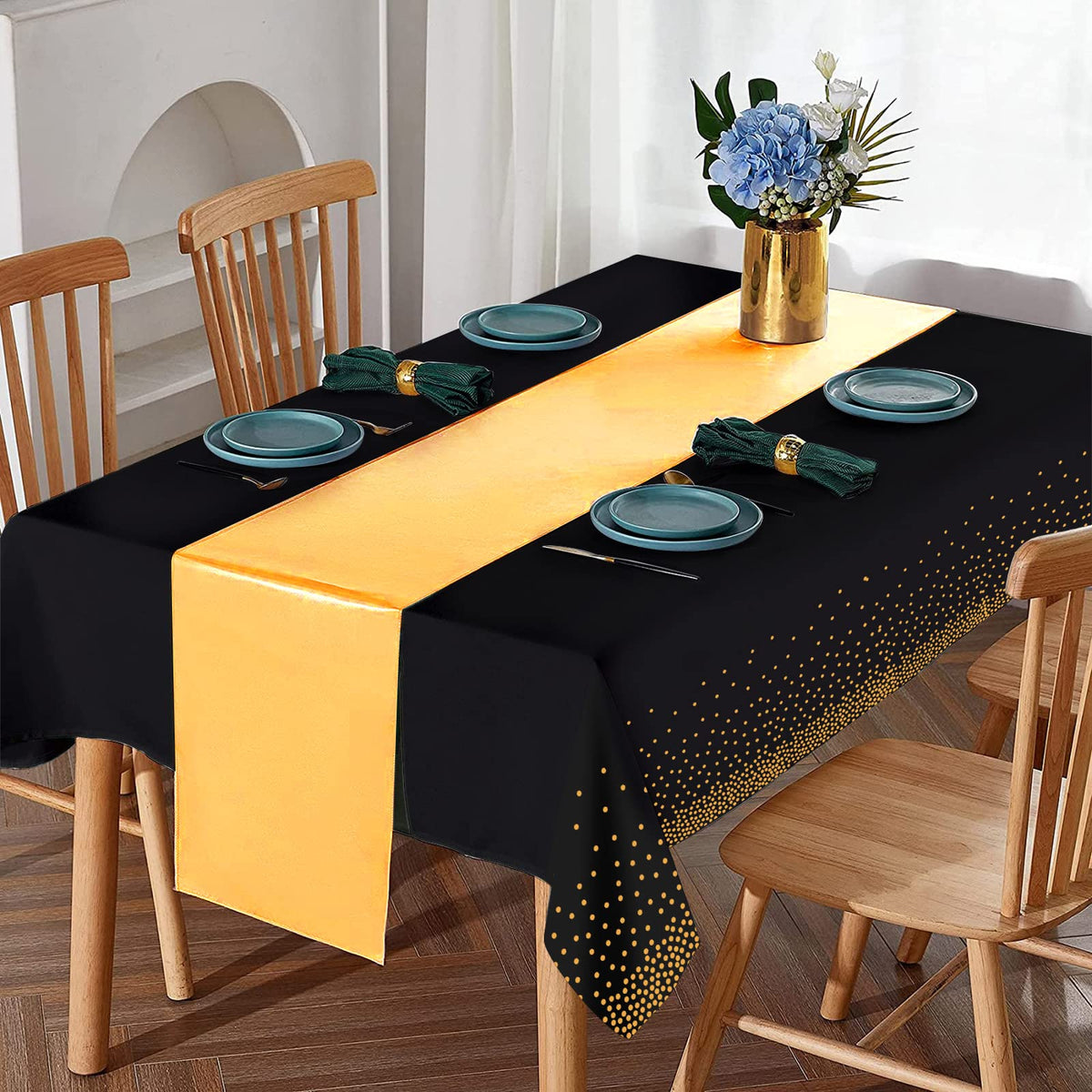MASHAN satin runner resists wrinkles for a polished look