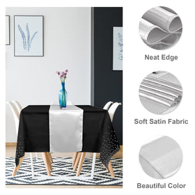 MASHAN 54x108 inch tablecloth fits standard banquet tables