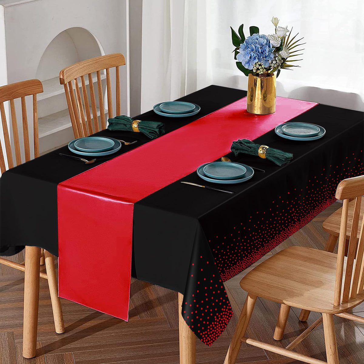 MASHAN wedding dining setup showcases durable wrinkle-resistant party essentials.