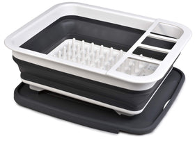 Masirs Pop-Up Drying Rack folded for space-saving under-sink storage.