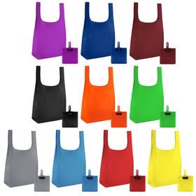 Masirs reusable grocery bag folded compactly for easy carry and pocket storage.